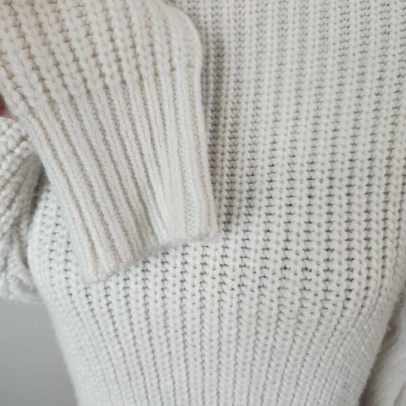 GAP Women's Mock Neck Wool Alpaca Blend X-Small Cream Sweater - Picture 3 of 10